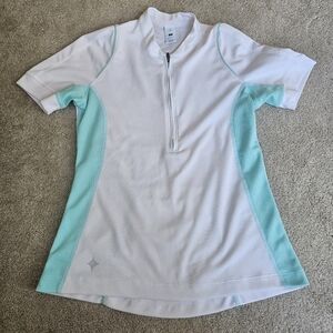RBX Cycling Jersey, Small, White And Teal